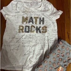 Gap graphic teeshirts girls size 10 and faded glory leggings both NWT